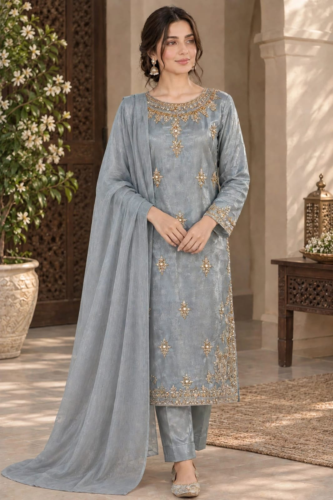 Kashish Premium Embroidered Stitched Suit
