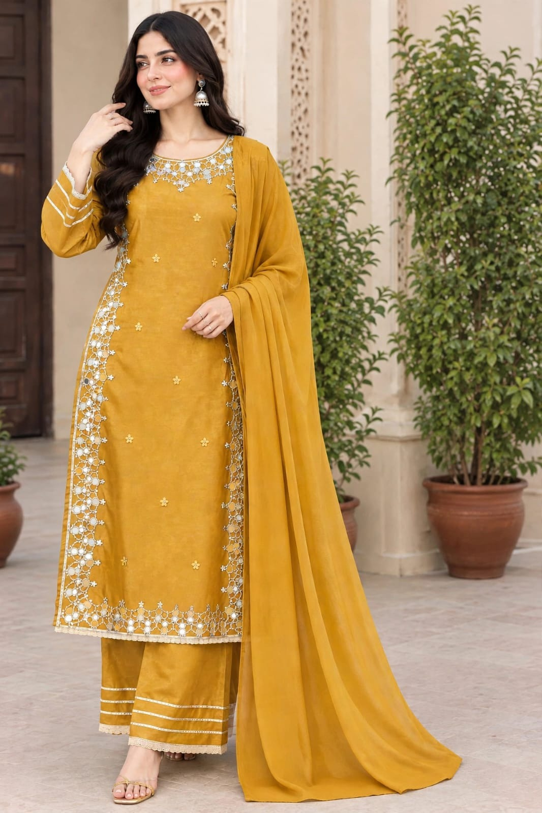 Aks Premium Embroidered Stitched Suit