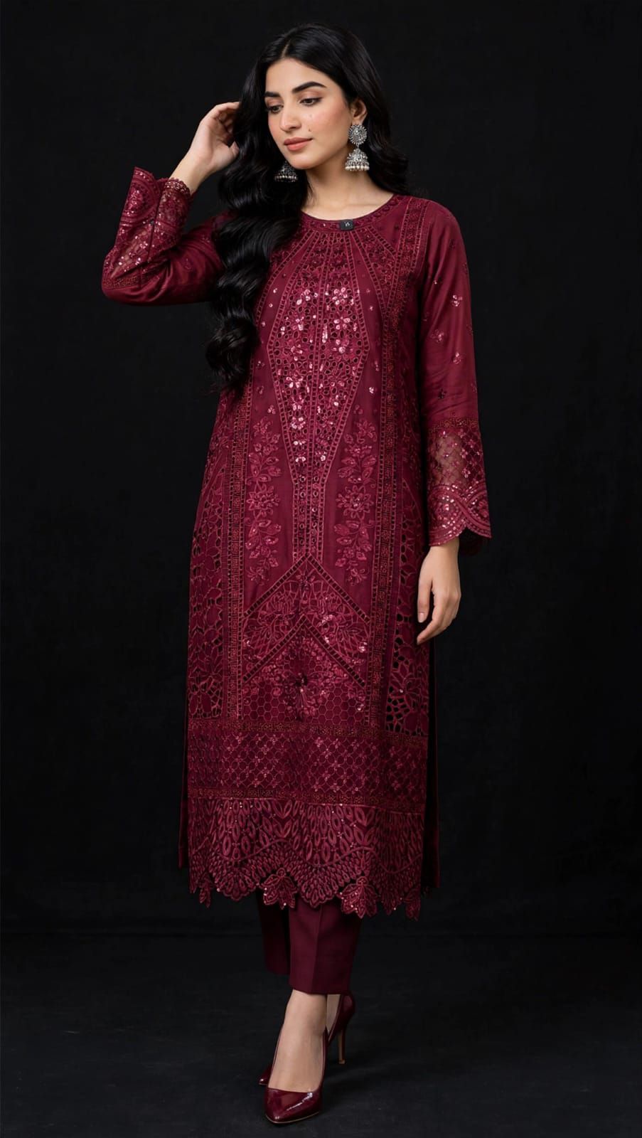 Ada-e-Husn – Premium Embroidered Stitched Suit