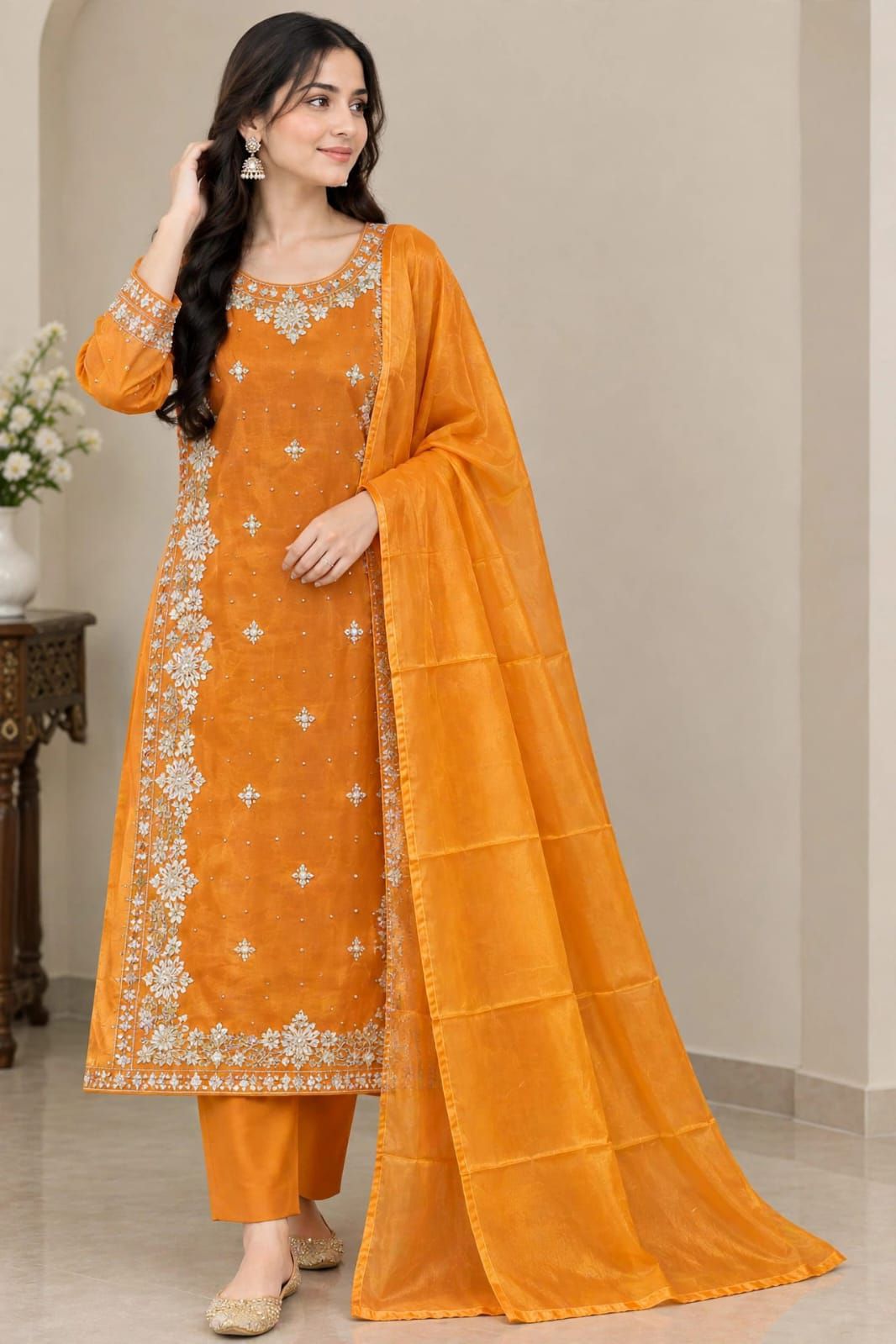 Premium Chiffon Stitched Suit